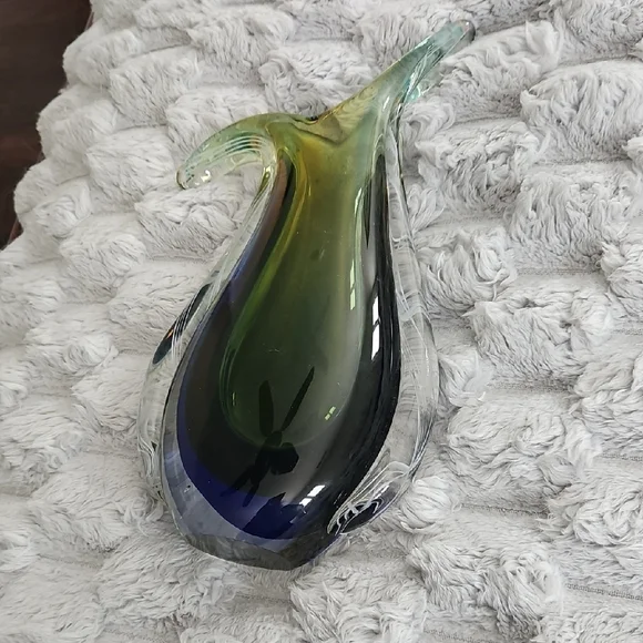 Murano Art Glass Sommerso Vase - Picture 3 of 6